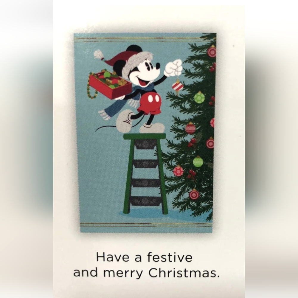 DISNEY HALLMARK MICKEY MOUSE HOLIDAY 40 CARDS W/MATCHING SELF SEALING ENVELOPES - Picture 4 of 8